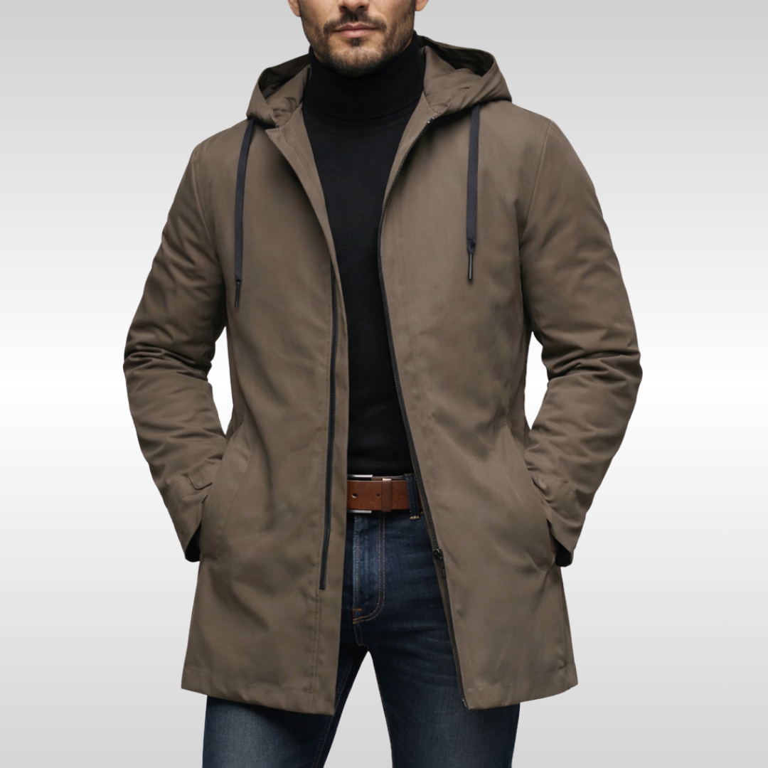 Tobias - Men's Insulated Parka with Quilted Lining and Drawstring Hood