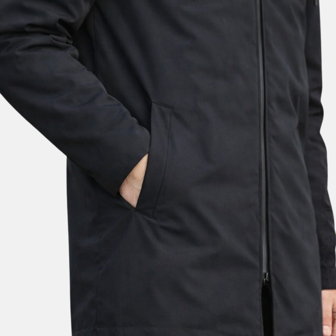 Tobias - Men's Insulated Parka with Quilted Lining and Drawstring Hood
