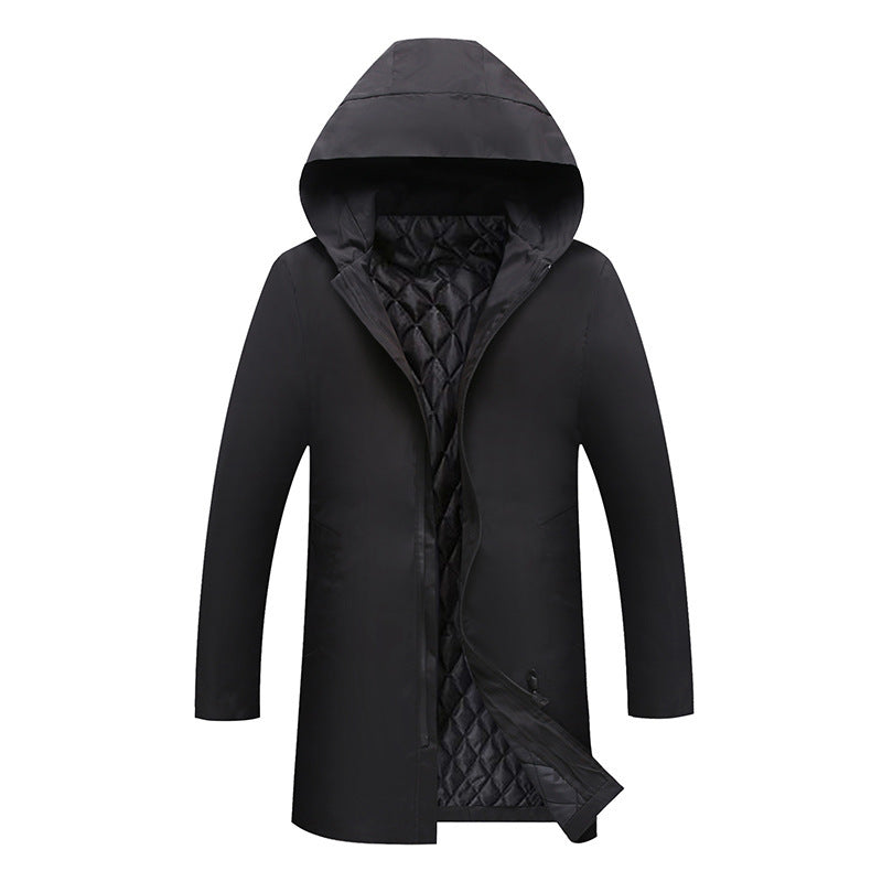 Tobias - Men's Insulated Parka with Quilted Lining and Drawstring Hood