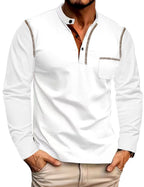 Trevor - Men's Henley Long-Sleeve Shirt with Chest Pocket 4