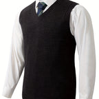 Victor - Men's Ribbed Sleeveless V-Neck Vest