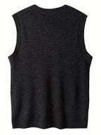 Victor - Men's Ribbed Sleeveless V-Neck Vest