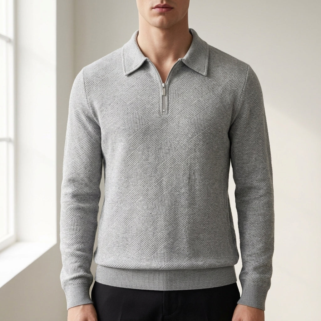 Vincent - Men's Quilted Quarter-Zip Pullover
