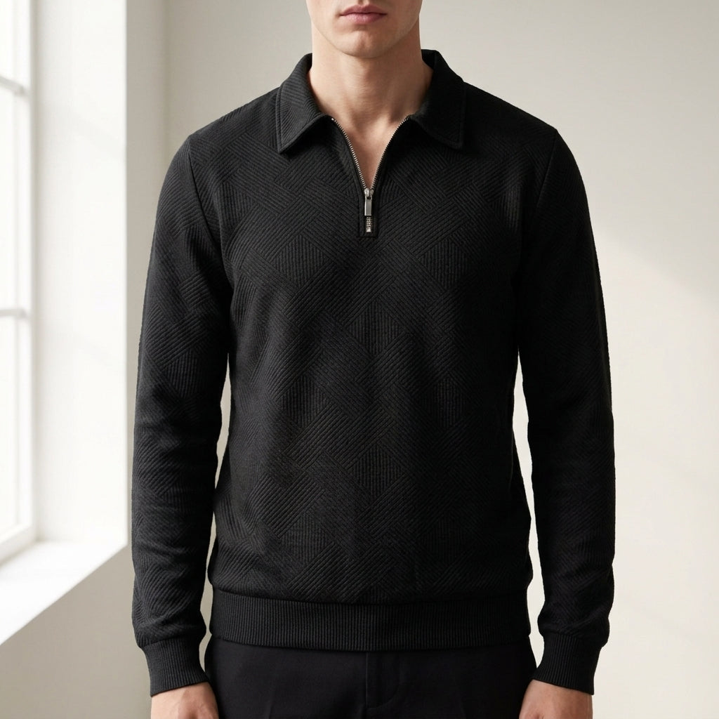 Vincent - Men's Quilted Quarter-Zip Pullover