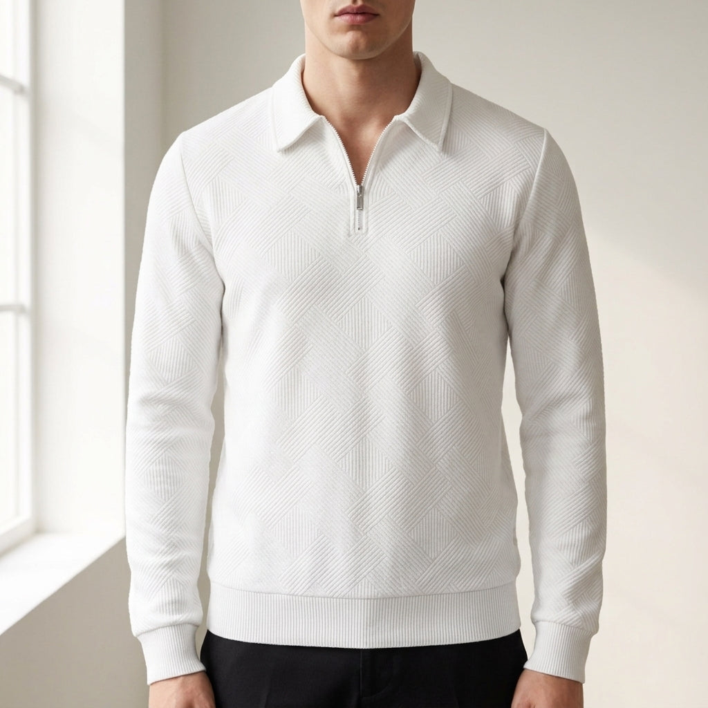 Vincent - Men's Quilted Quarter-Zip Pullover