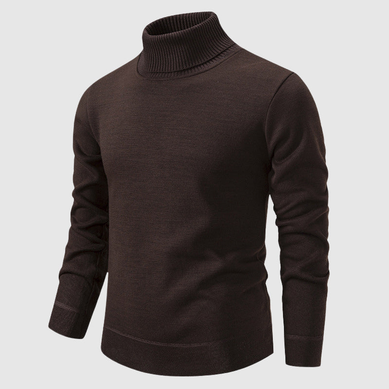 Walker - Men's Turtleneck Sweater with Ribbed Knit