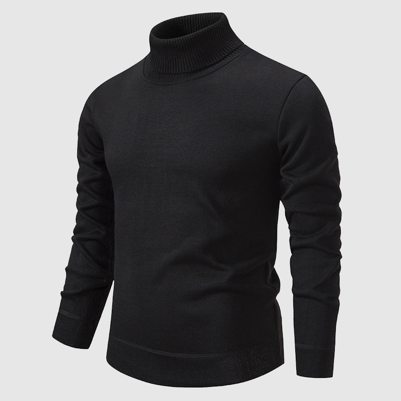 Walker - Men's Turtleneck Sweater with Ribbed Knit