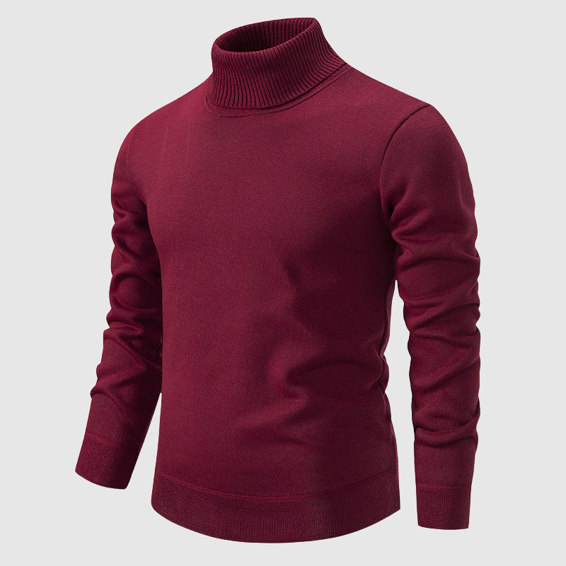 Walker - Men's Turtleneck Sweater with Ribbed Knit