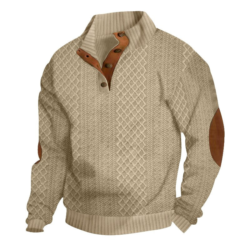 Warren - Men's Cable-Knit Quarter-Button Fall Sweater 2
