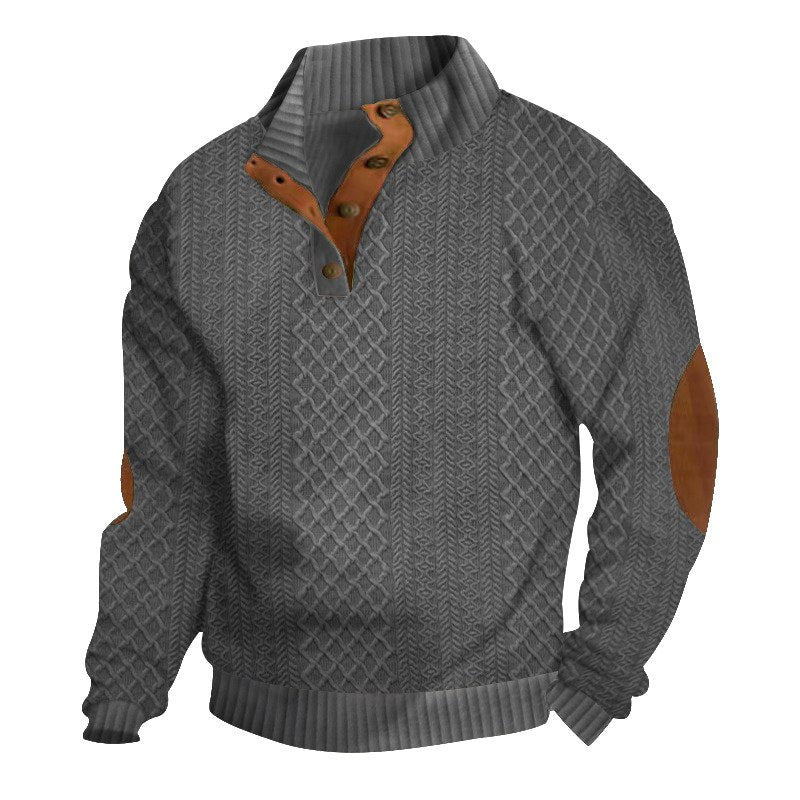 Warren - Men's Cable-Knit Quarter-Button Fall Sweater 3