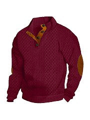Warren - Men's Cable-Knit Quarter-Button Fall Sweater 4