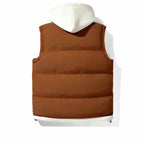 Zaldy - Men's Quilted Puffer Vest with Drawstring Hood