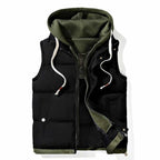 Zaldy - Men's Quilted Puffer Vest with Drawstring Hood