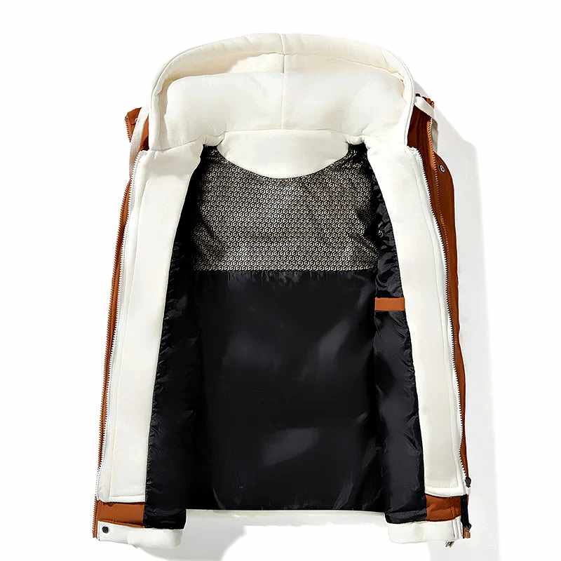 Zaldy - Men's Quilted Puffer Vest with Drawstring Hood